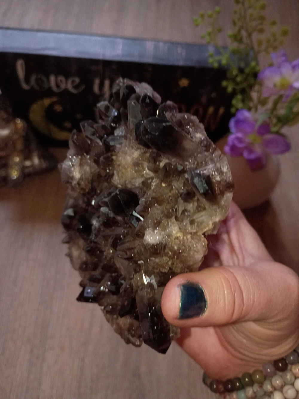 Smoky Quartz Crystal Cluster From Brazil Mineral